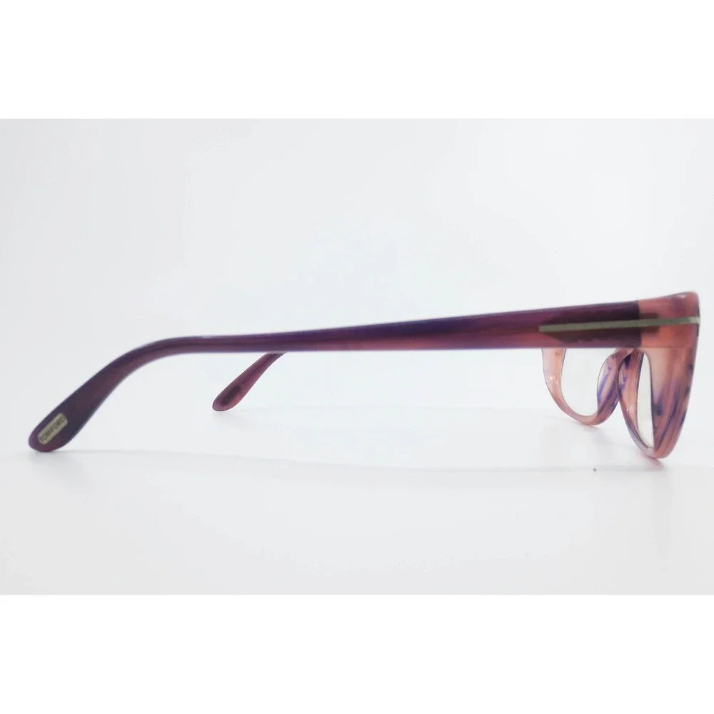 Tom Ford TF5229 083 Purple Pink Marble Cat Eye Eyeglasses Frames 54-17-135 Italy